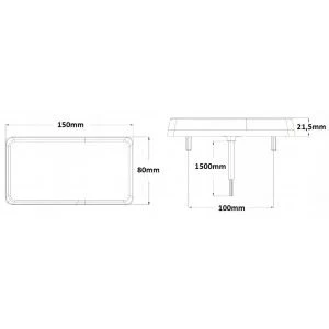 Ac hterlicht led basic 150x80x21.5 mm. - Image 4