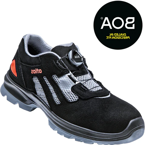 Atlas werkschoen flash 3205 xp laag boa s1p | zwart grijs | maat 43 - 00.012.167.43