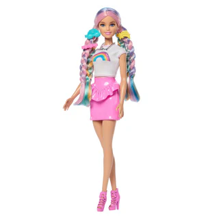 Barbie fab rainbow sparkle hair play - Image 2