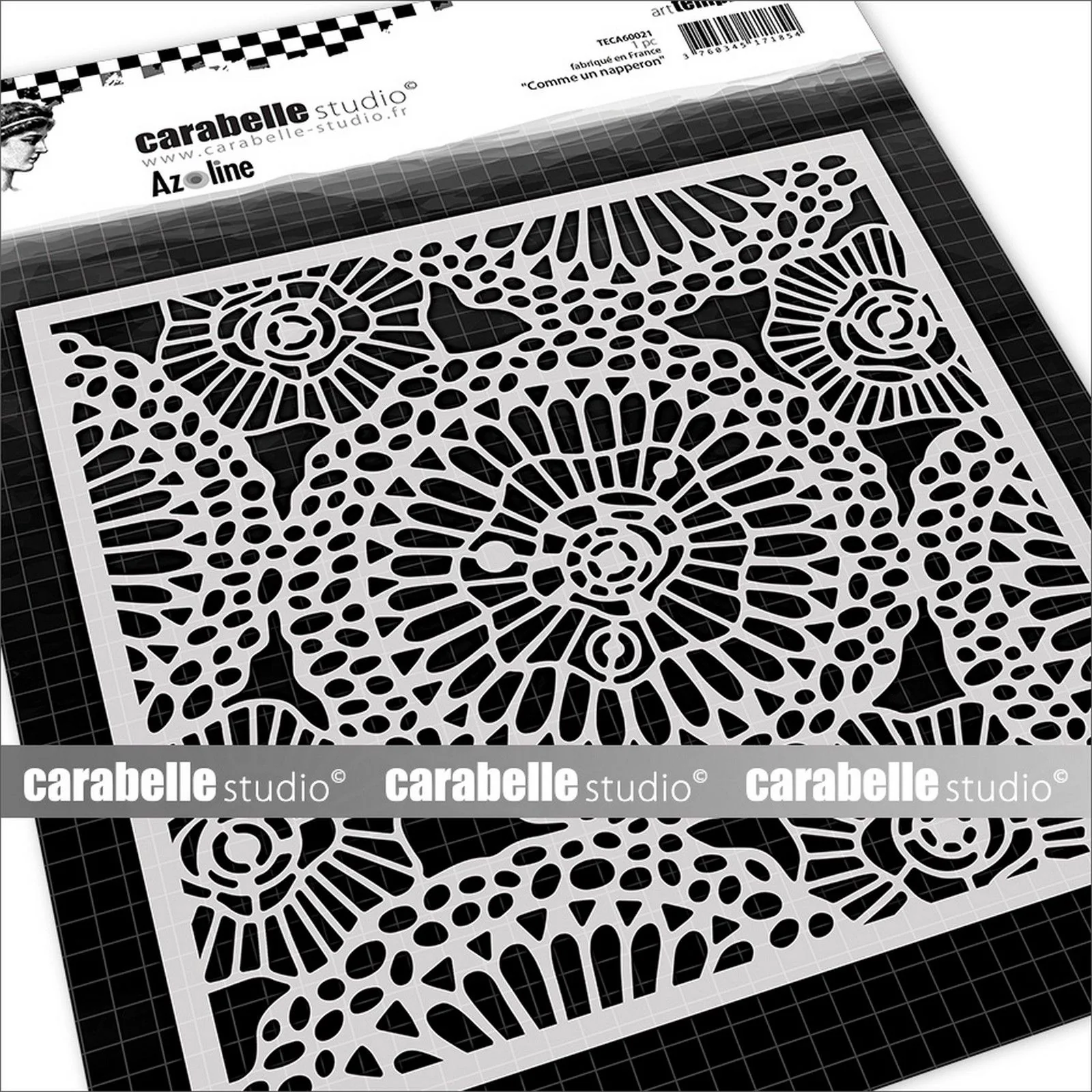 Carabelle studio • stencil square 6’’ comme un napperon