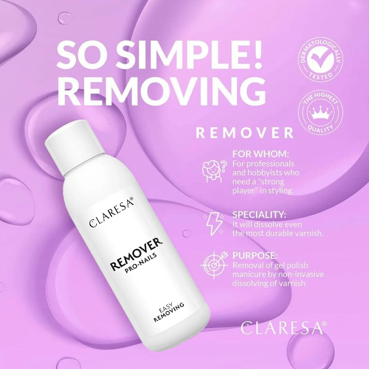 Claresa nail remover 500ml - Image 2