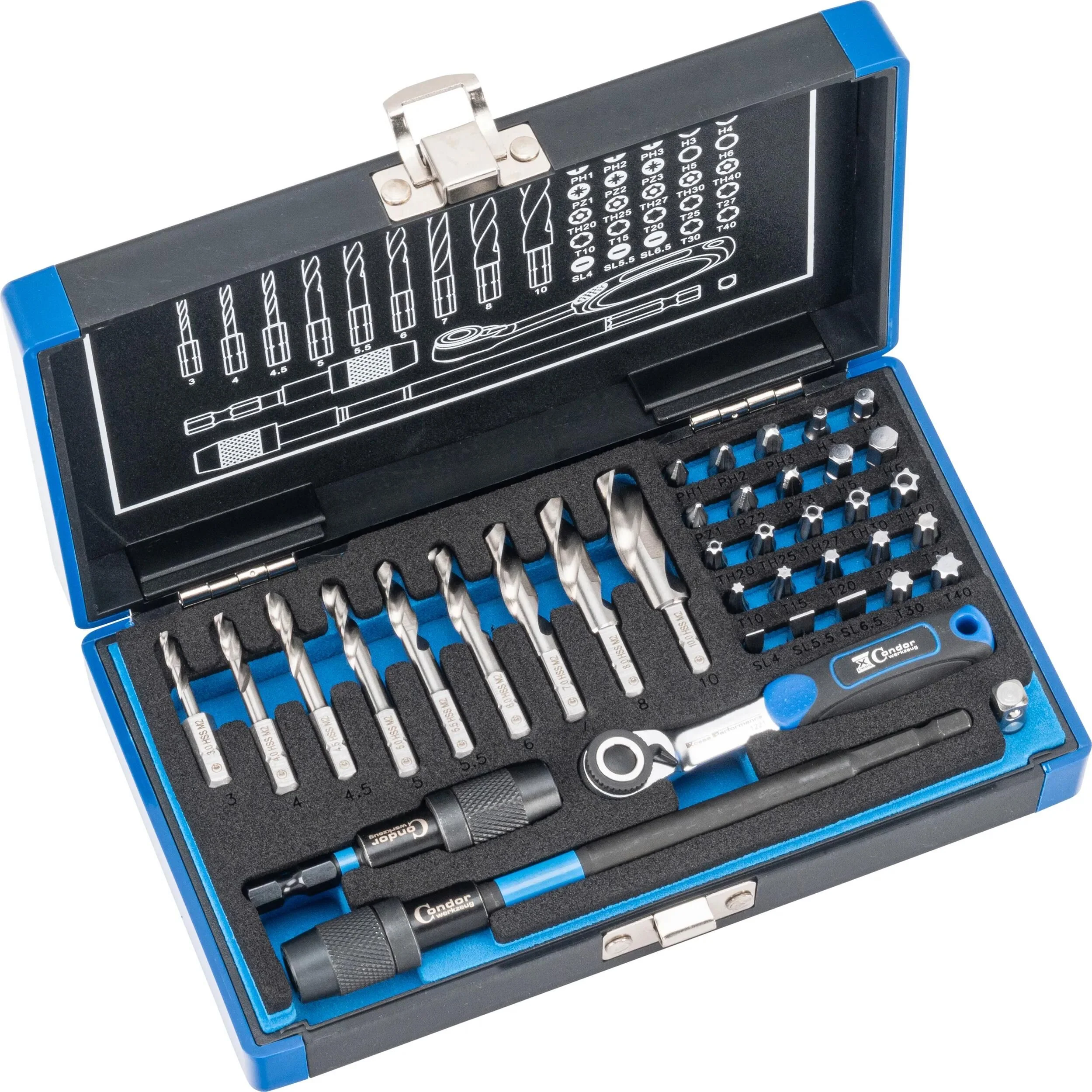 Condor set speciaalboren 39600 spiral drill bits hss-g 38tlg. - Image 2