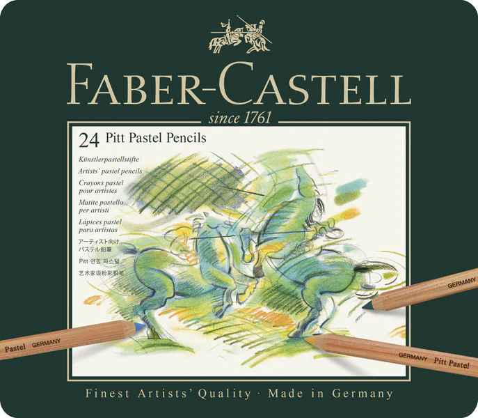 Faber castell fc-112124 pastelpotlood faber-castell pitt metalen etui a 24 stuks