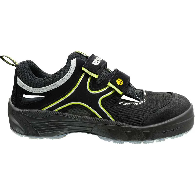 Hks sandaal k1 am s1p esd | zwart geel | maat 45 - 00.162.049.45