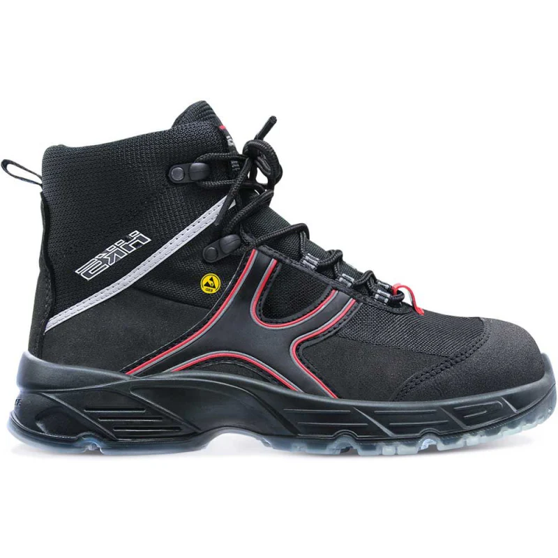 Hks werkschoen k5 ca hoog s3 | zwart rood | maat 40 - 00.162.053.40