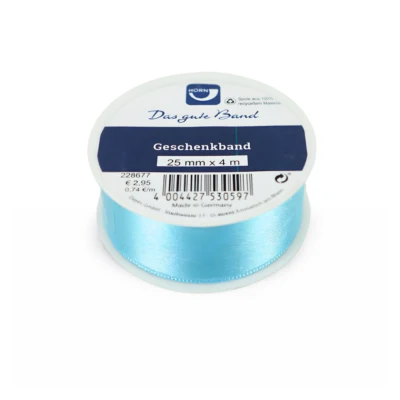 Horn cadealint satijn blauw 4 m | 48 stuks