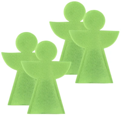 Kerst eierwarmer engel vilt groen 20 cm set van 4 | 18 stuks