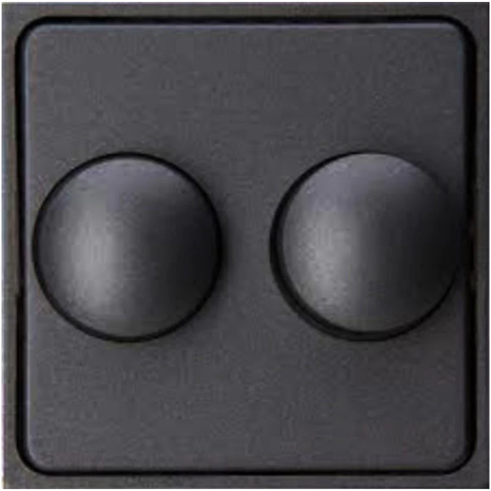 Kopp hk07 antraciet afdekplaat + knop duo dimmer - 4623035