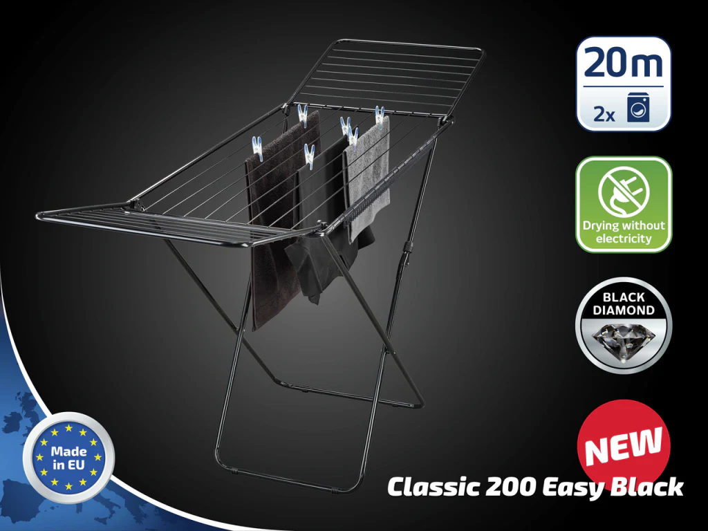 Leifheit 81696 classic 200 easy droogrek zwart - Image 4