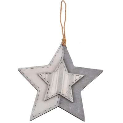 Ngk hanger star grijs 19 cm | 24 stuks