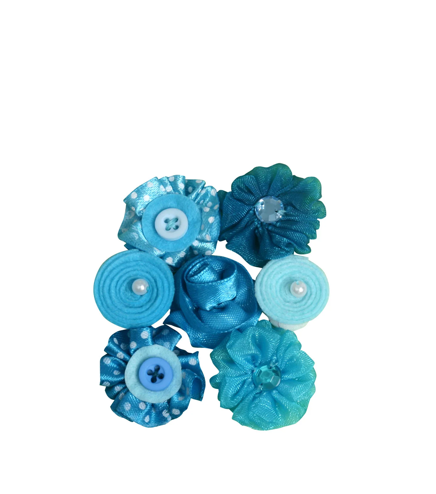 Petaloo • mini fabric flowers blues - Image 2