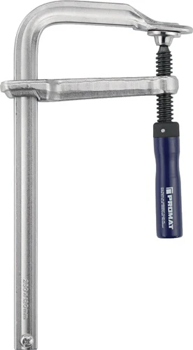 Promat tecwerk geheel stalen schroefklem | spanwijdte 250 mm werkbereik 120 mm | houten greep - 4000831454