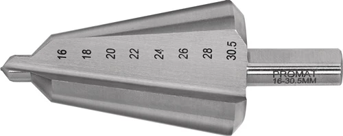 Promat tecwerk getrapte plaatboor | boorbereik 16-30,5 mm | hss-co totale lengte 76 mm | snedeaantal 2 - 4000862023