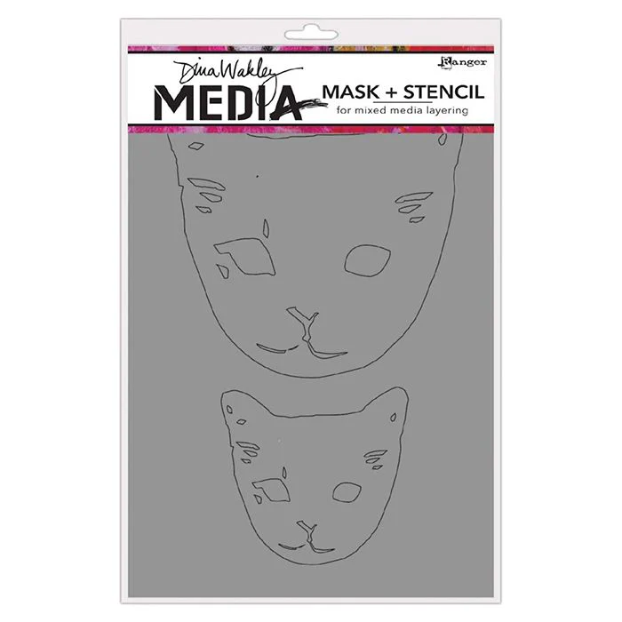 Ranger ink ranger • dina wakley media sjabloon cat head masks