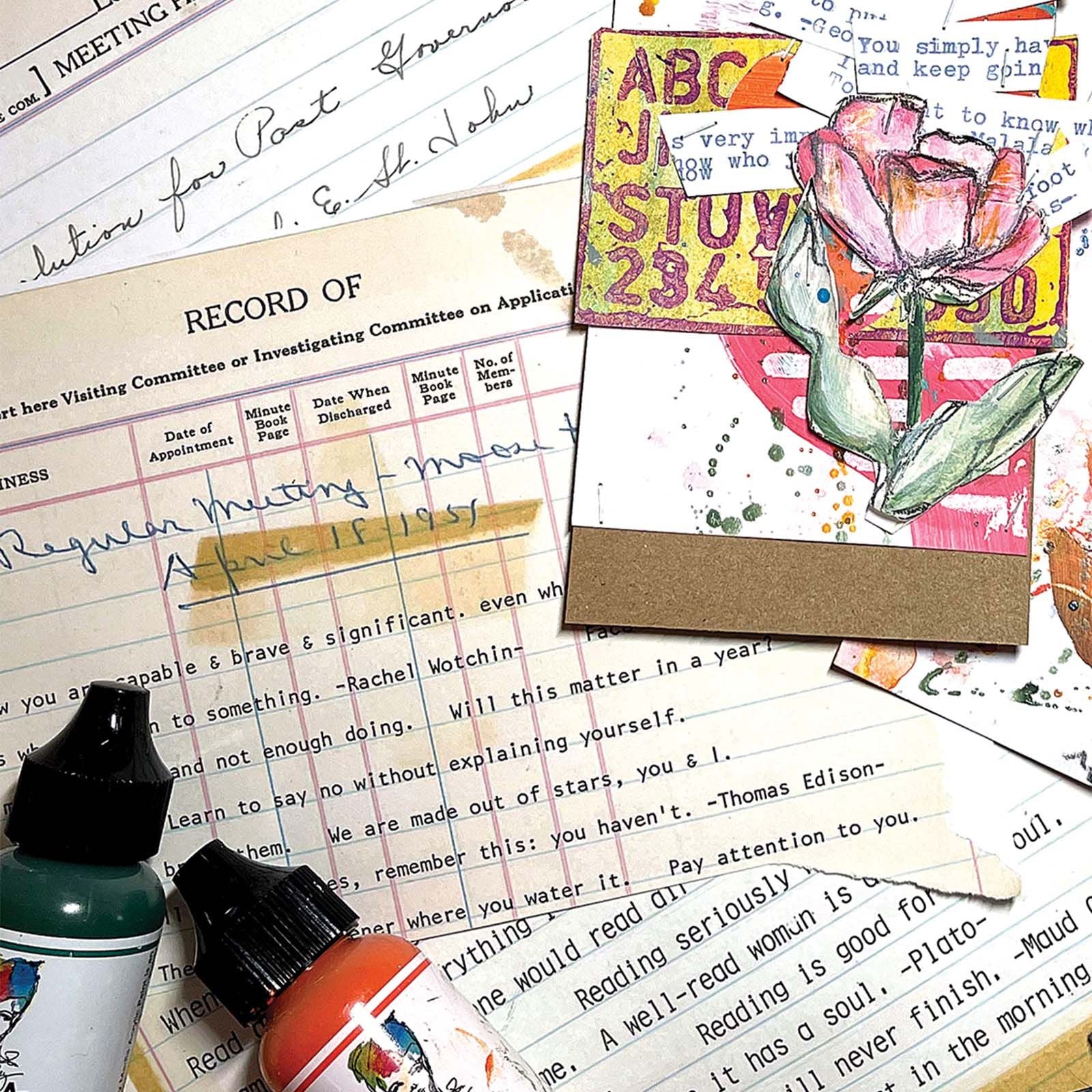 Ranger ink ranger • dina wakley media typed ledgers set 2 12sheets - Image 2
