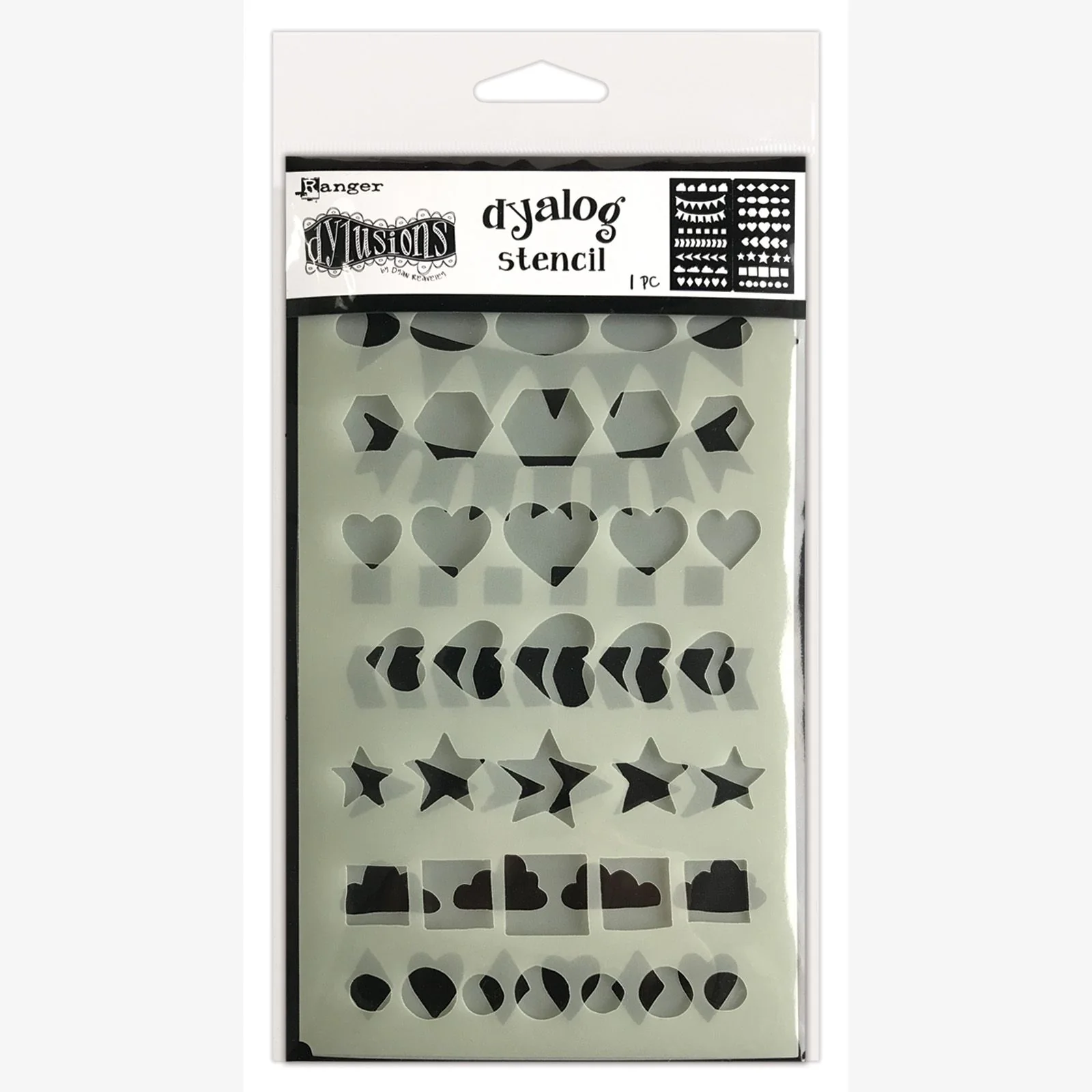 Ranger ink ranger • dylusions dyalog stencil border it again