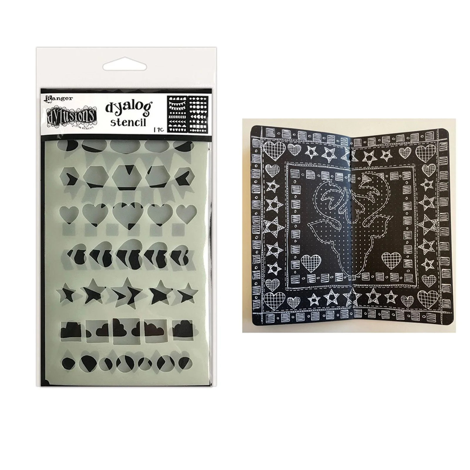 Ranger ink ranger • dylusions dyalog stencil border it again - Image 2