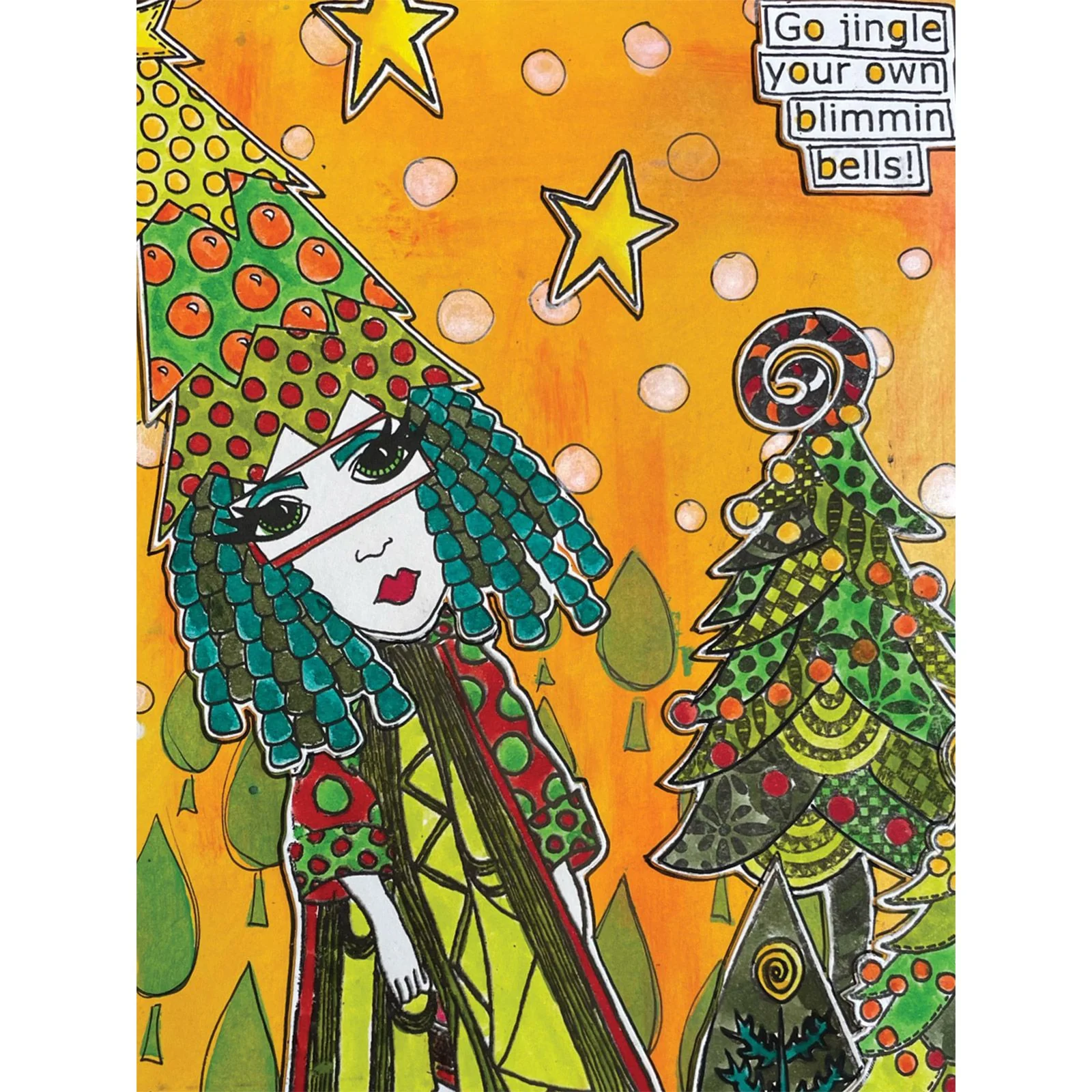 Ranger ink ranger • dylusions stencil tree border - Image 2