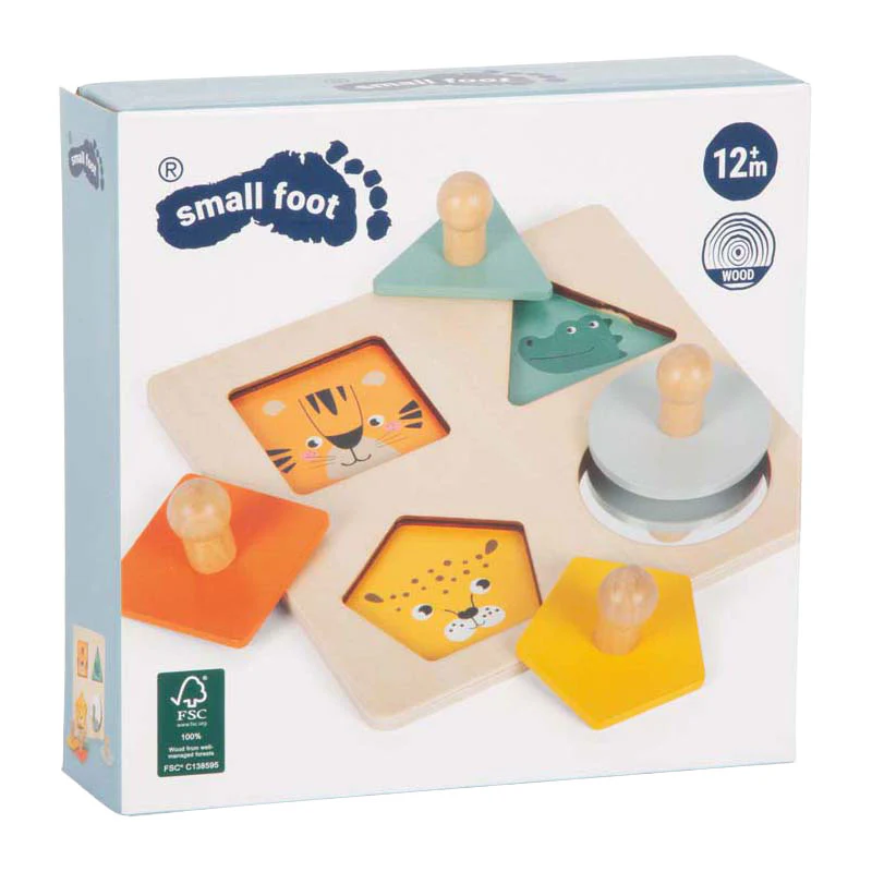Small foot - houten vormen montessori puzzel fsc - Image 2