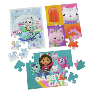 Spinmaster gabby's dollhouse puzzel 3 pack: houten puzzel in houten doos | 2 stuks - Image 2