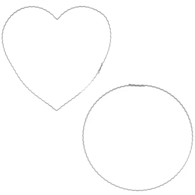 Stern fabrik decoratie hart ring zilverkleurig 20 cm 2 assorti | 30 stuks - Image 2