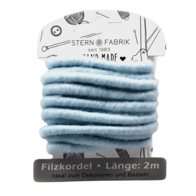 Stern fabrik vilt koord blauw 2 m | 36 stuks