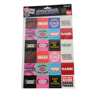 Stickervel 29 cm set van 24 | 48 stuks