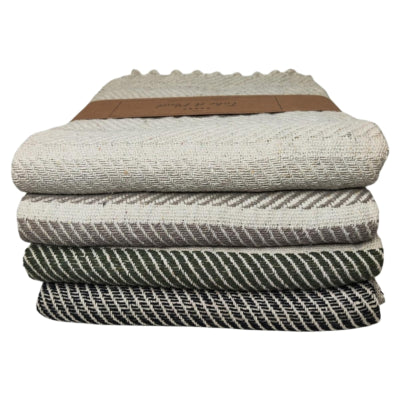 Take a plaid 55 gerecycled katoen zwart 130 x 180 cm | 16 stuks - Image 2