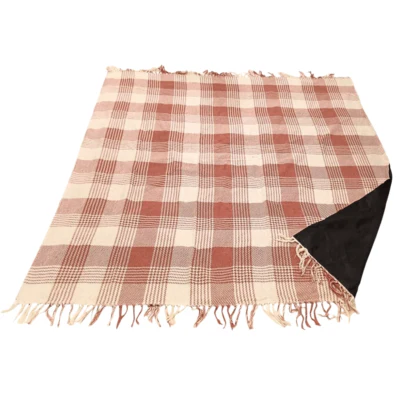 Take a plaid polyback picknickplaid roest wit 160 x 160 cm | 10 stuks - Image 2