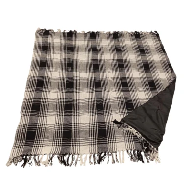Take a plaid polyback picknickplaid zwart wit 160 x 160 cm | 10 stuks - Image 2