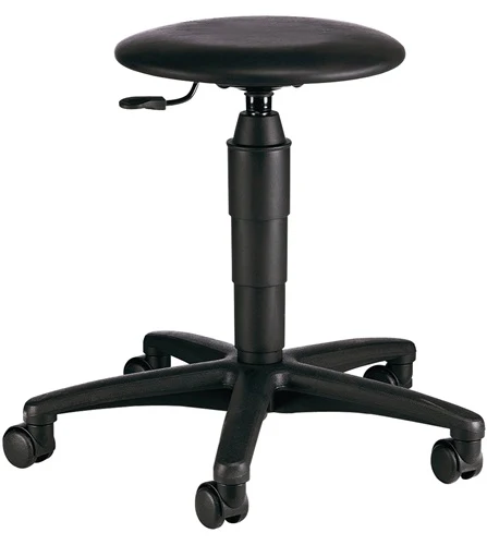 Topstar draaikruk | met wielen | kunstleer kussen zwart | zithoogteverstelling 420-550 mm | 1 stuk - 72260 d 10 h 72260 d 10 h