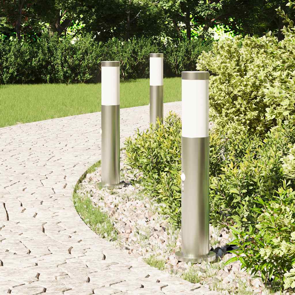 Vidaxl bolderverlichting met sensor 3 stuks 50 cm rvs ip44 - Image 3