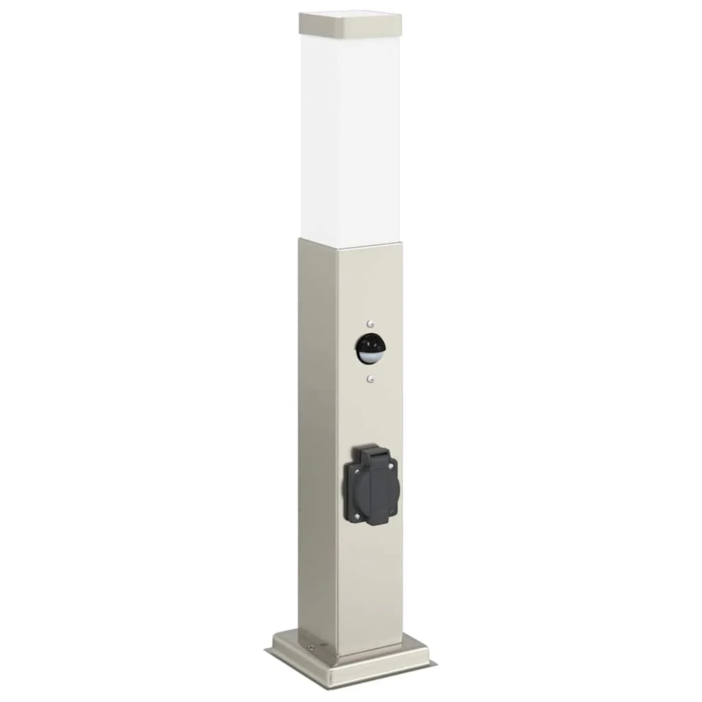 Vidaxl bolderverlichting met sensor en stopcontact 50 cm roestvrij staal ip44 - Image 2