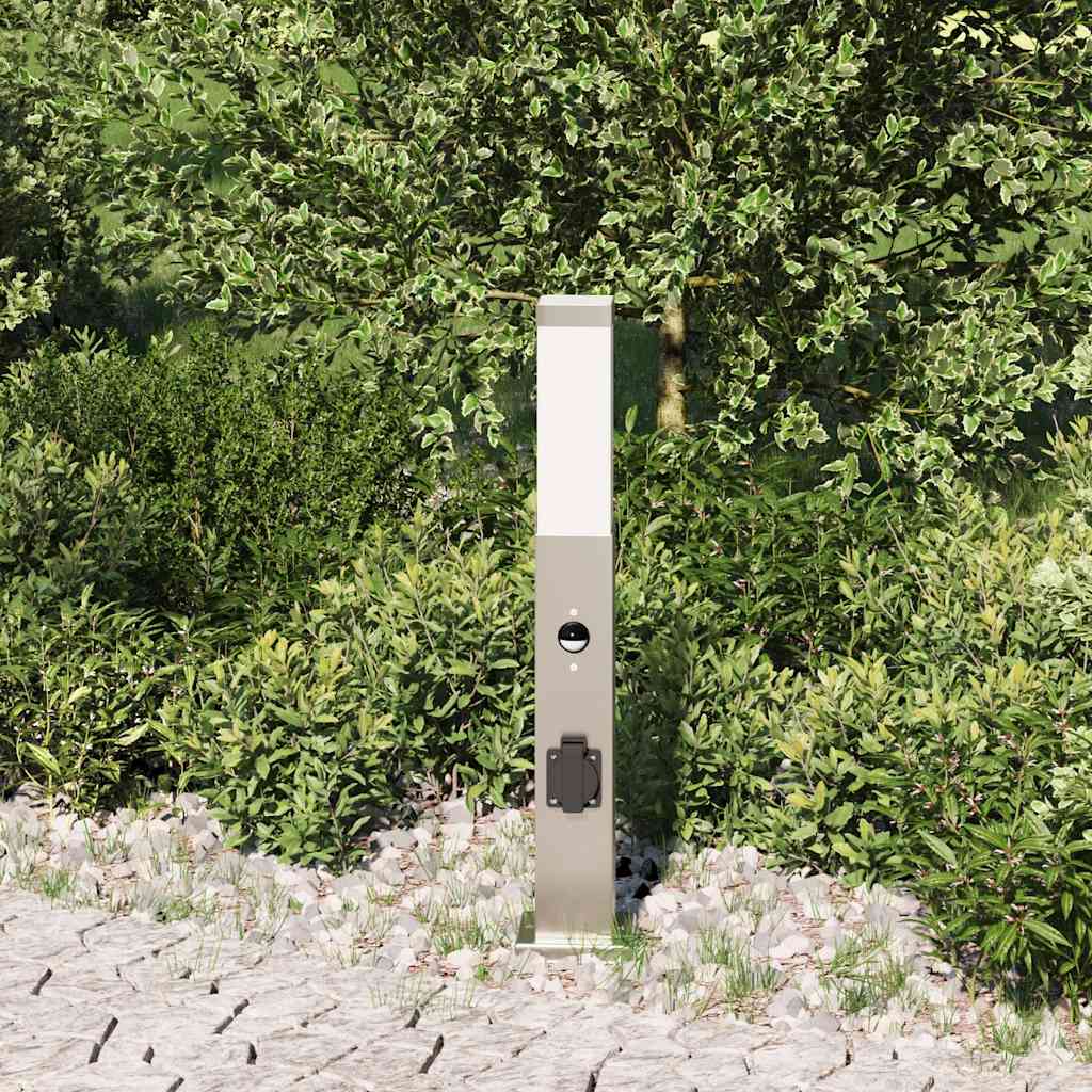 Vidaxl bolderverlichting met sensor en stopcontact 50 cm roestvrij staal ip44 - Image 3