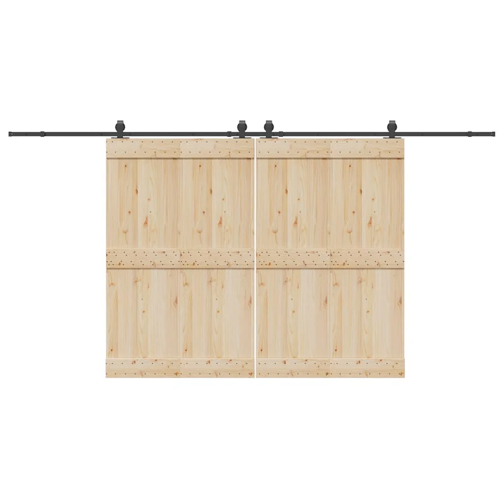 Vidaxl doos met onderdelen voor schuifdeur 427 cm staal zwart