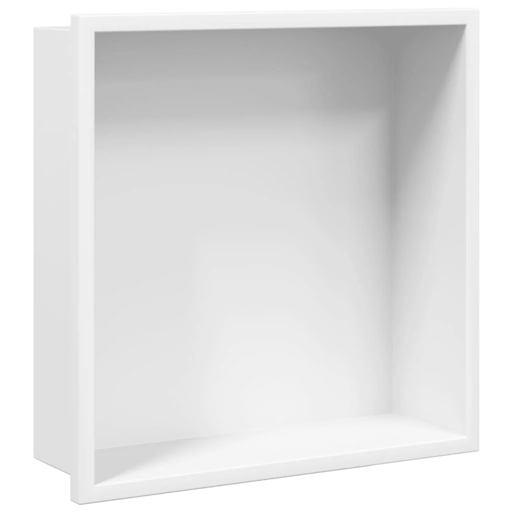 Vidaxl douchenis 32x32x9 cm roestvrijstaal matwit - Image 2