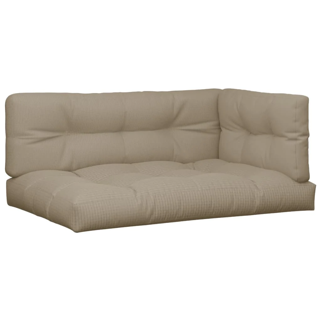 Vidaxl palletkussens 3 st stof taupe - Image 2