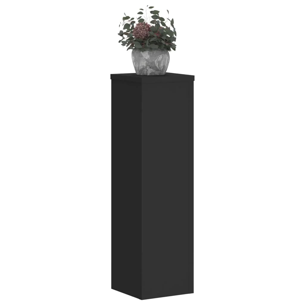 Vidaxl plantenstandaards 2 st 17x17x60 cm bewerkt hout zwart - Image 3