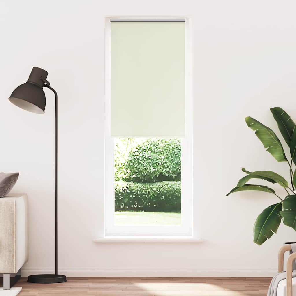 Vidaxl rolgordijn verduisterend gebroken wit 65x210 cm stofbreedte - Image 2