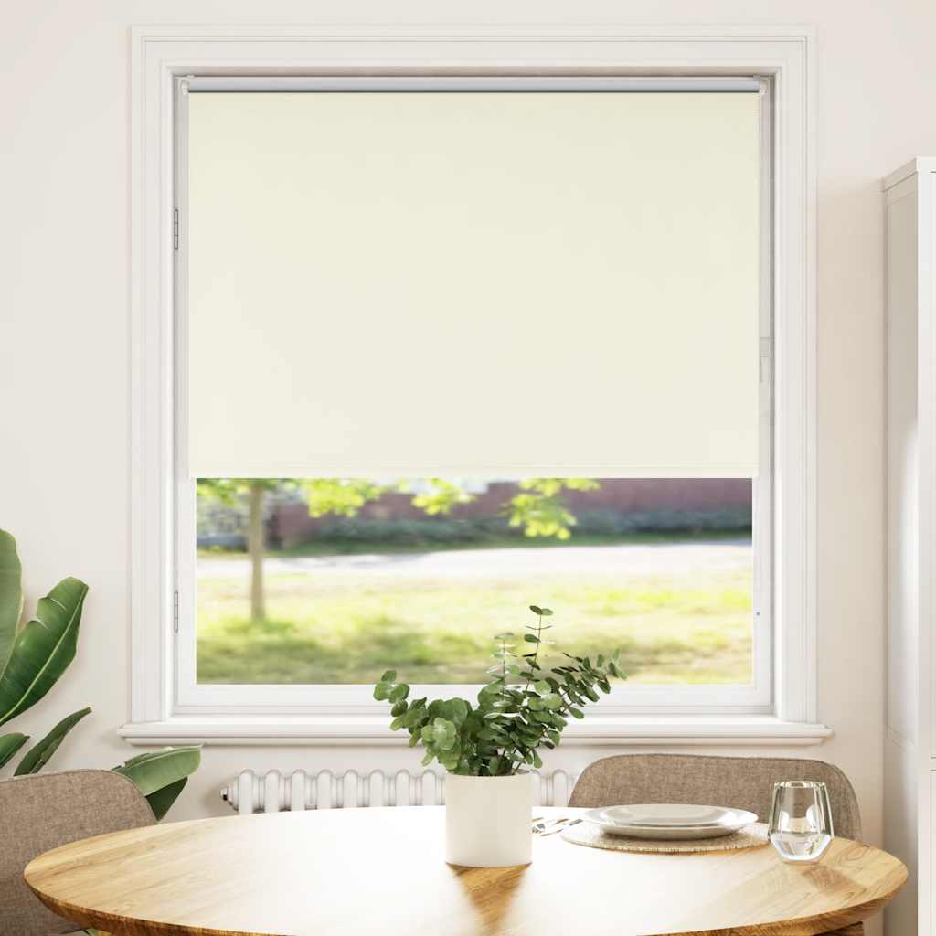 Vidaxl rolgordijn verduisterend gebroken wit 90x175 cm stofbreedte - Image 2
