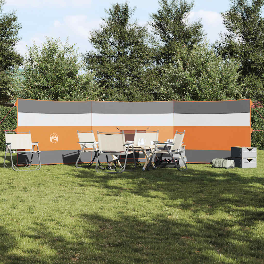 Vidaxl windscherm camping waterdicht 508x130 cm grijs en oranje - Image 3