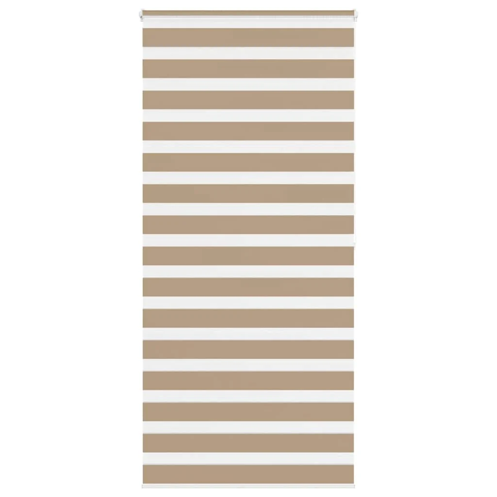 Vidaxl zebra blind 115x200 cm stofbreedte 110,9 cm polyester zandbruin