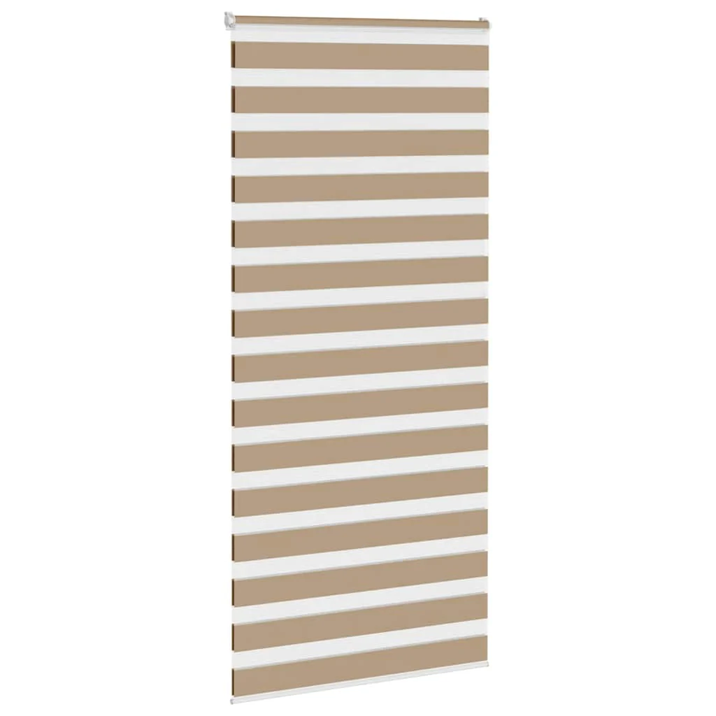Vidaxl zebra blind 115x200 cm stofbreedte 110,9 cm polyester zandbruin - Image 3