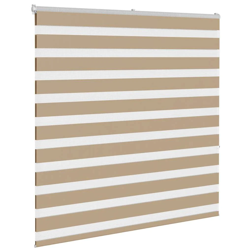 Vidaxl zebra blind 140x150 cm stofbreedte 135,9 cm polyester zandbruin - Image 3