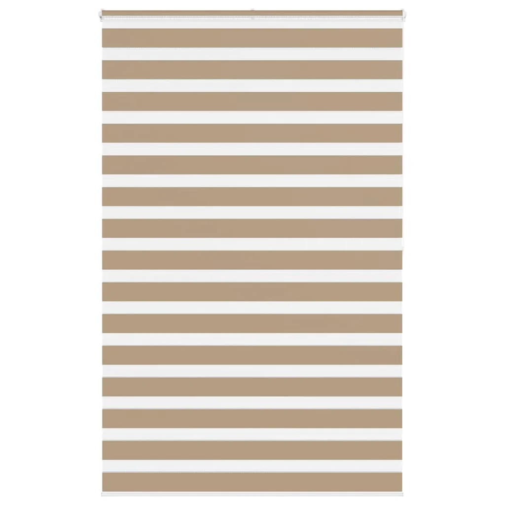 Vidaxl zebra blind 150x200 cm stofbreedte 145,9 cm polyester zandbruin