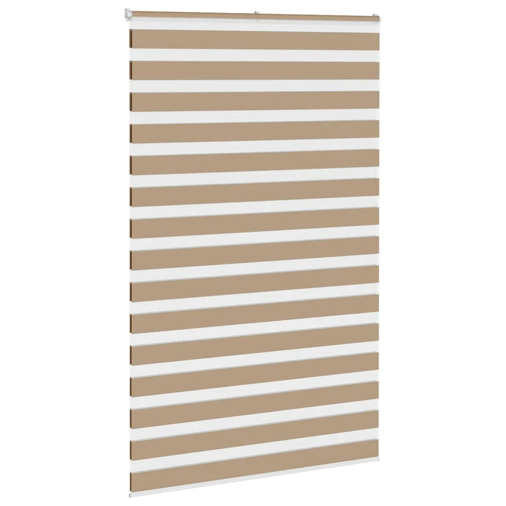 Vidaxl zebra blind 150x200 cm stofbreedte 145,9 cm polyester zandbruin - Image 3