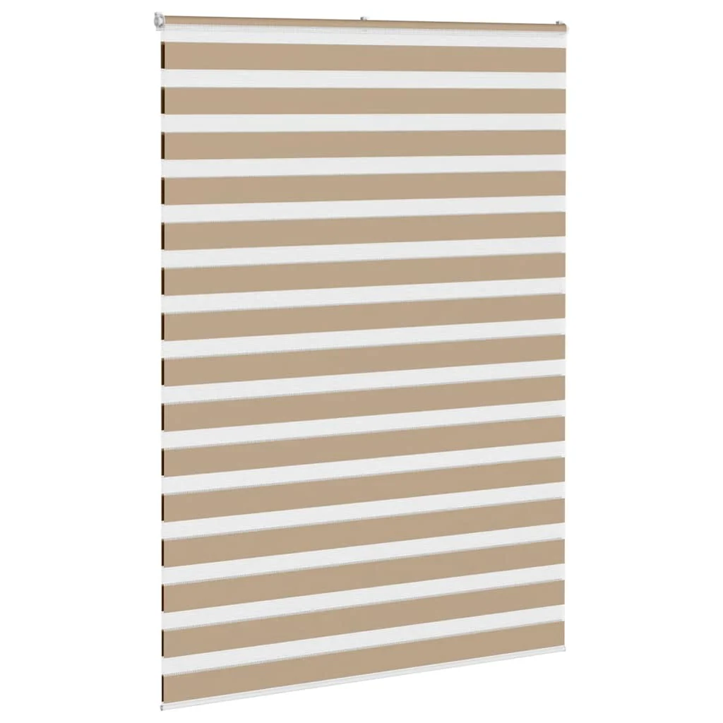 Vidaxl zebra blind 160x200 cm stofbreedte 155,9 cm polyester zandbruin - Image 3