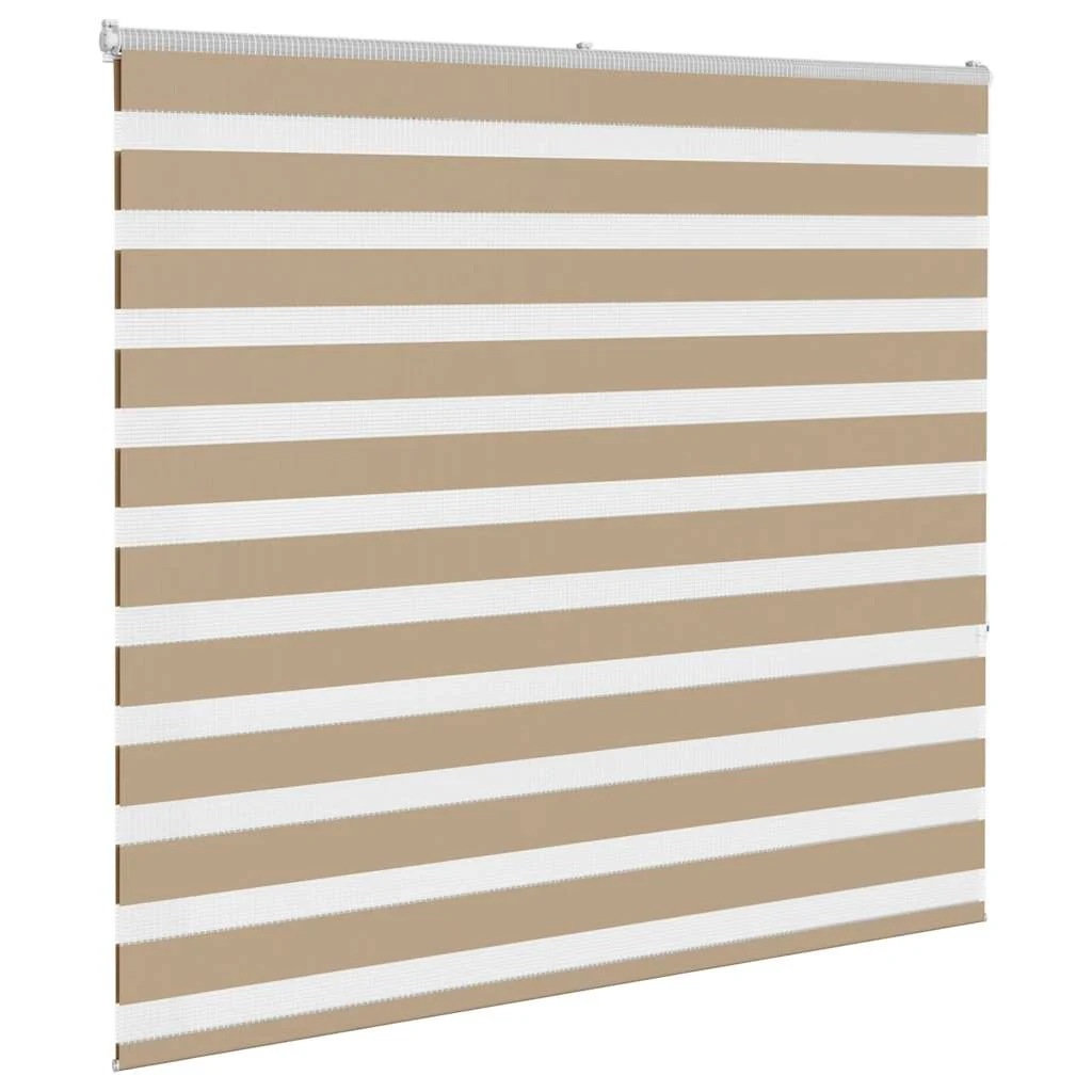 Vidaxl zebra blind 165x150 cm stofbreedte 160,9 cm polyester zandbruin - Image 3
