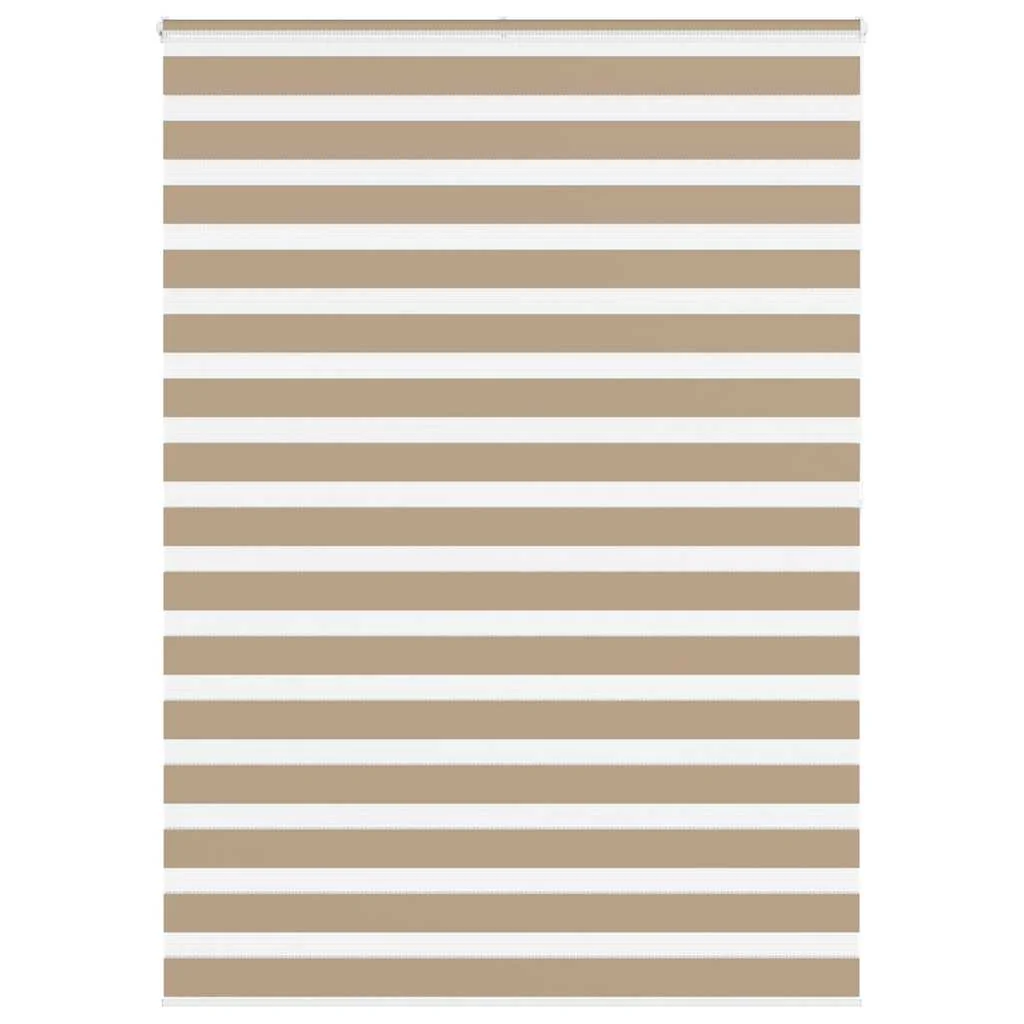 Vidaxl zebra blind 165x200 cm stofbreedte 160,9 cm polyester zandbruin