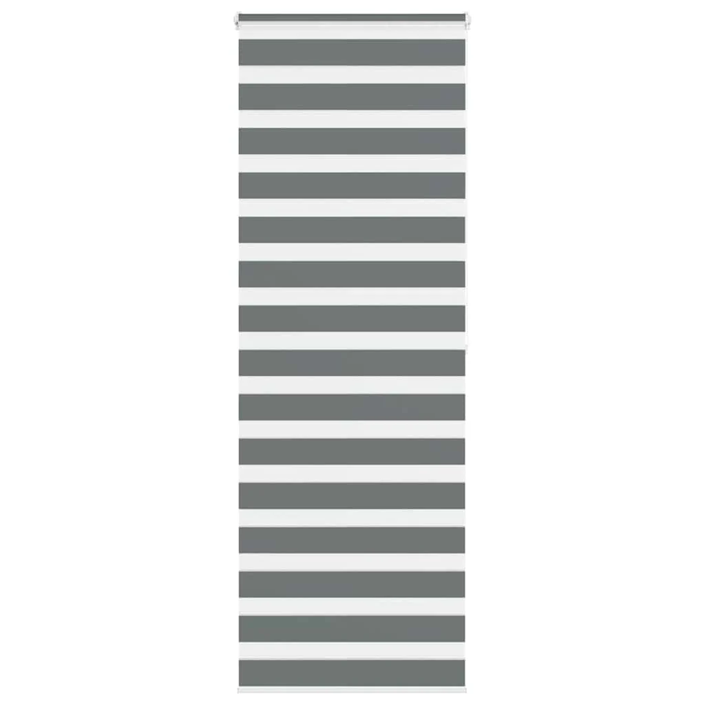 Vidaxl zebra rolgordijn 90x200 cm stofbreedte 85,9 cm donkergrijs